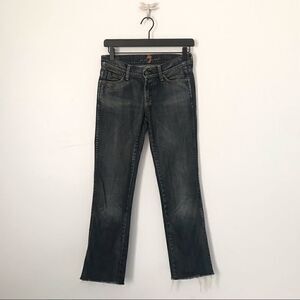 7 for all mankind straight raw leg hem rainbow